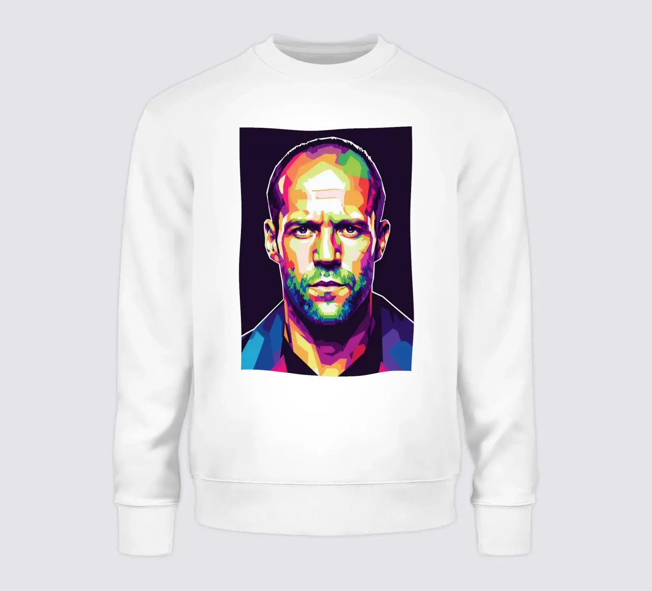 Ritratto pop art di Jason Statham felpa da Hantamrata