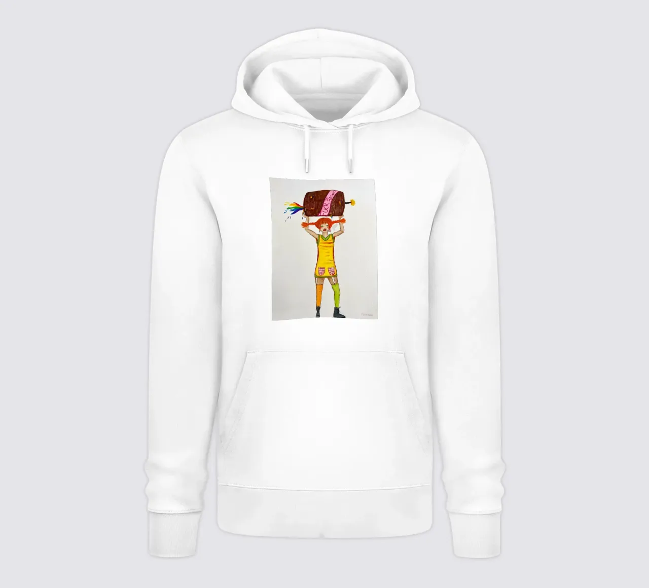 All grown up - Pippi felpa con cappuccio da Femlouise.illustrations