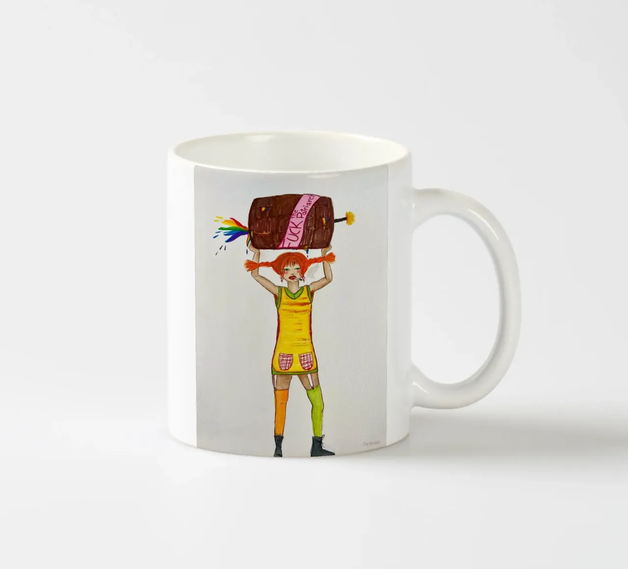 All grown up - Pippi tazza in ceramica da Femlouise.illustrations