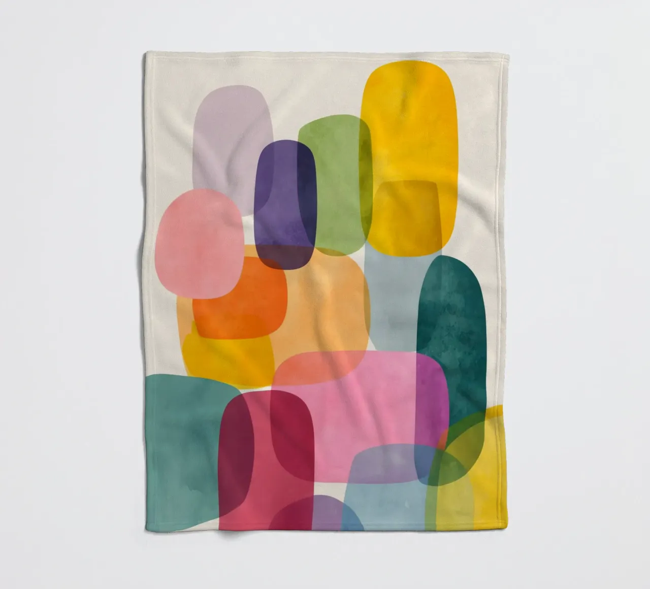 Jellybean Shapes 2 fleecedeken van Kiara