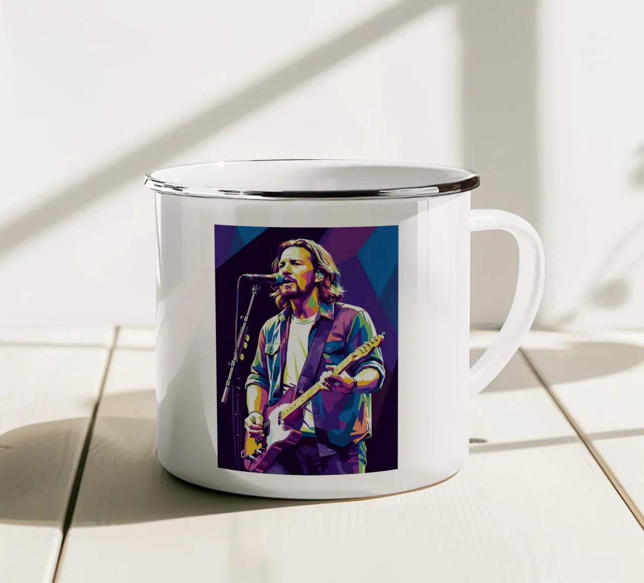 Eddie Vedder arte #1 tazza in smalto da Hantamrata