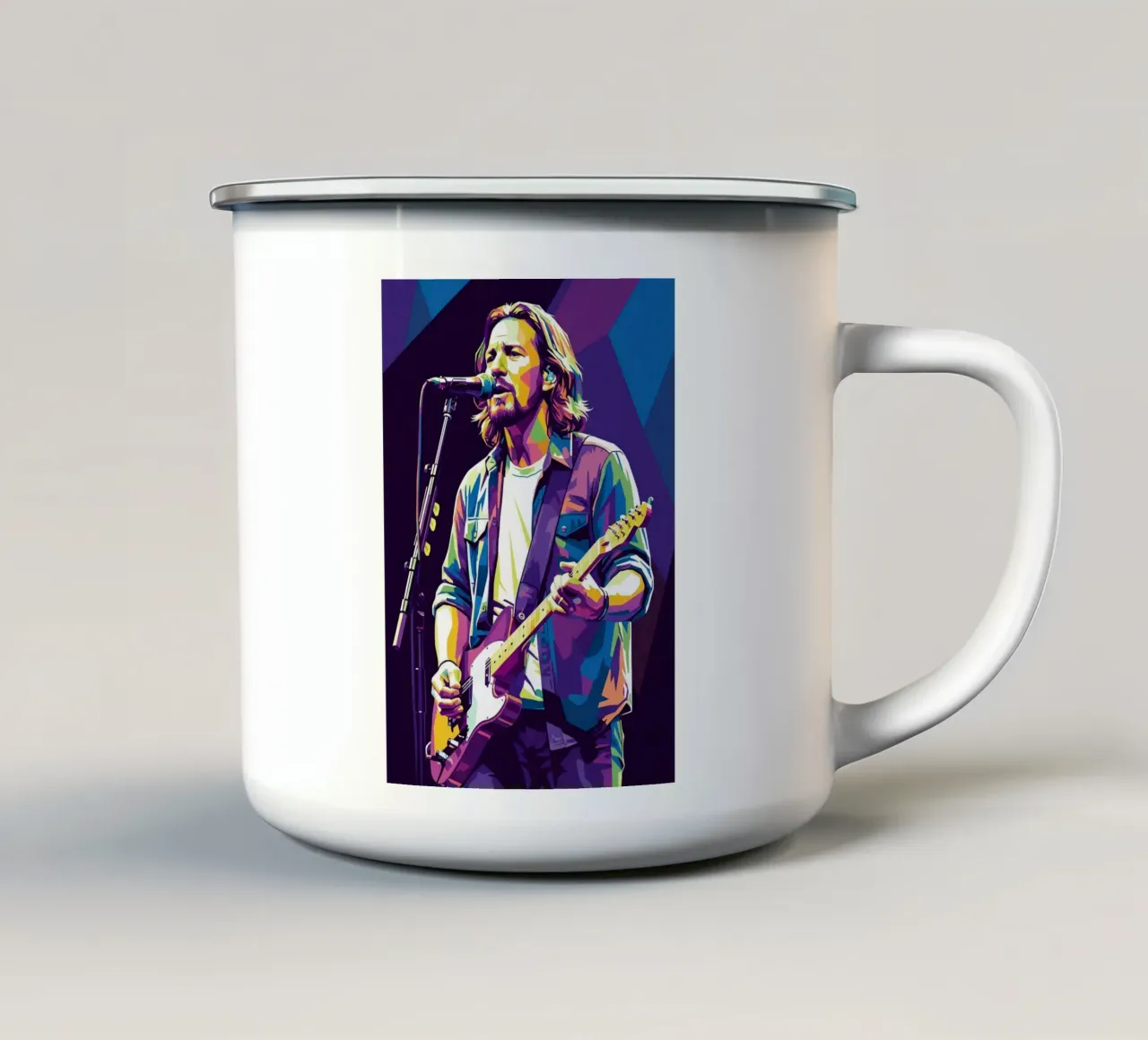 Eddie Vedder arte #1 tazza in smalto da Hantamrata