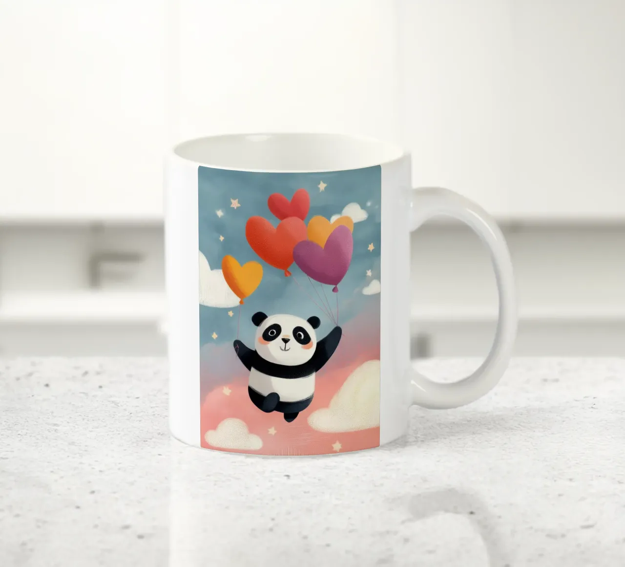 Panda in the Sky tazza in ceramica da Kiara