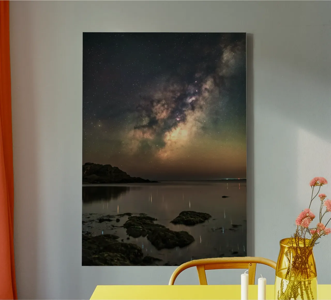 cielo notturno via lattea tela con Cornice a cassetta da Earthly Visions