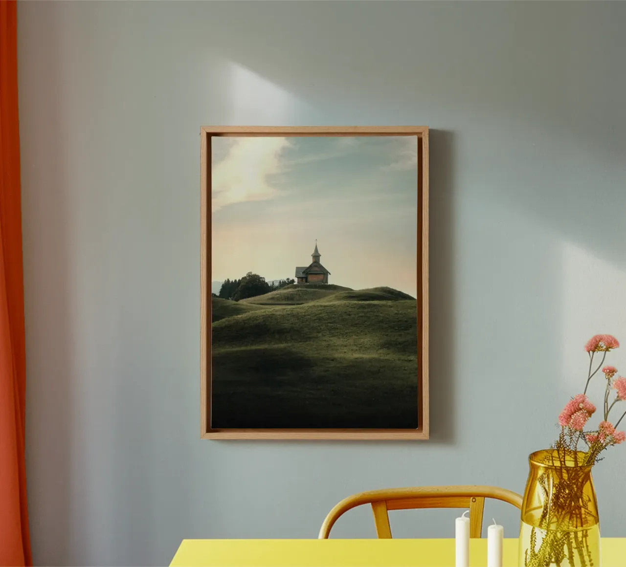 chapel hill canvas met Baklijst van Earthly Visions