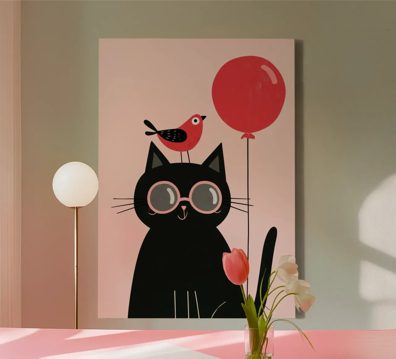Purr & Tweet tela con Cornice a cassetta da Kiara
