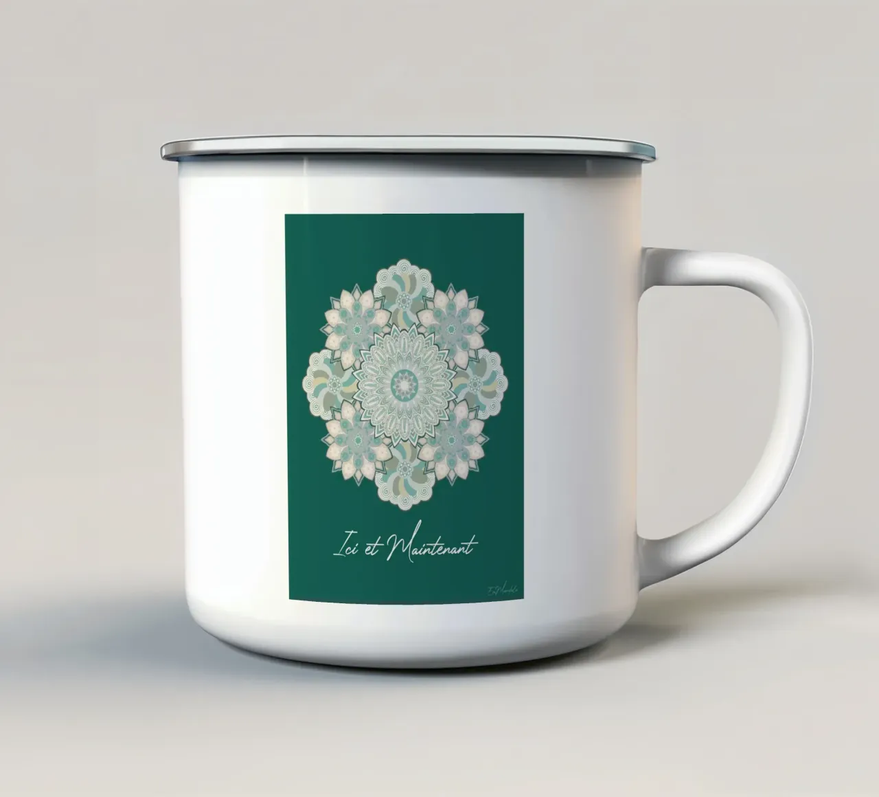 Mandala, qui e ora tazza in smalto da Collection “Esprit Mandala"