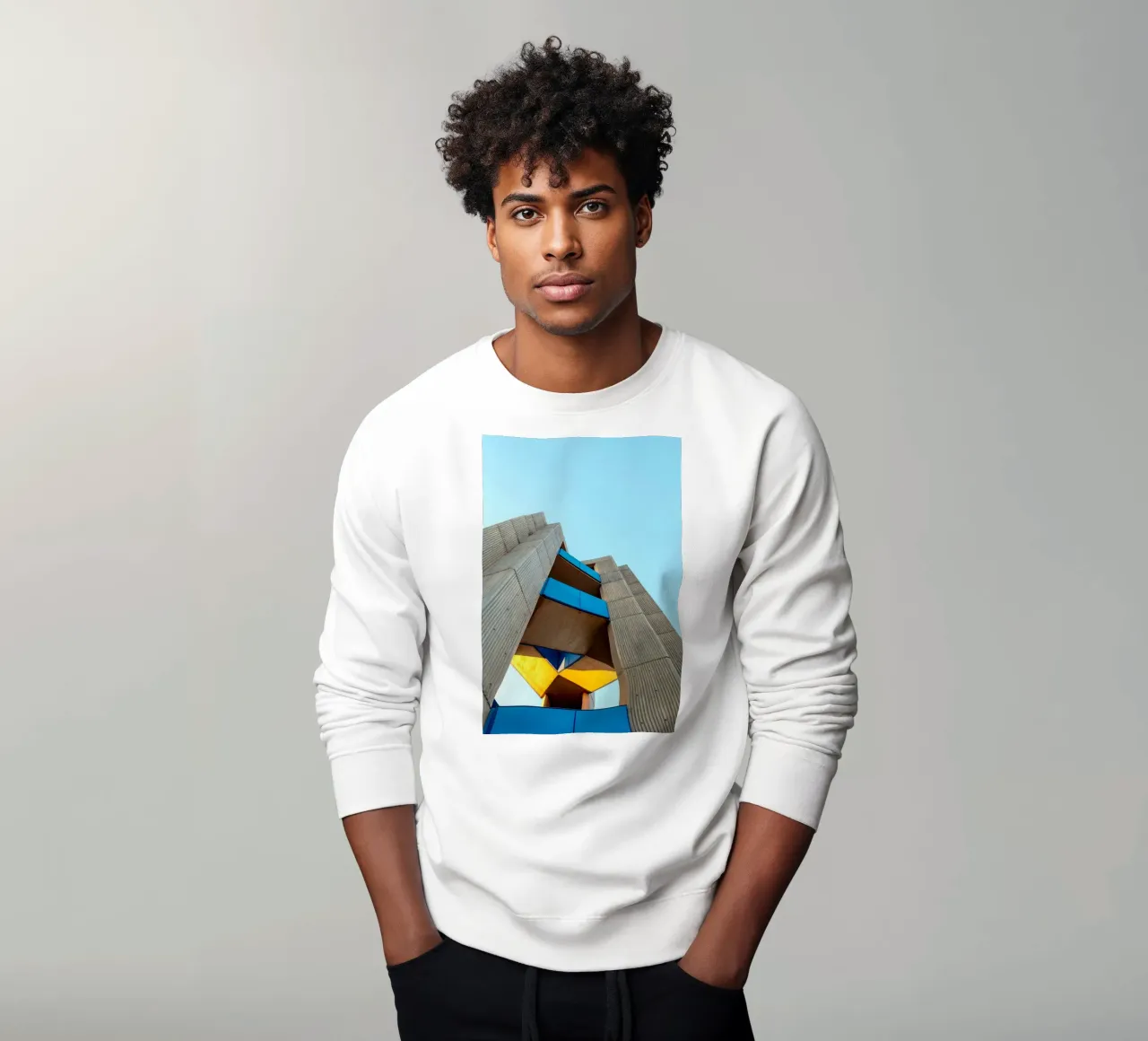 modern architecture building sweatshirt by Earthly Visions