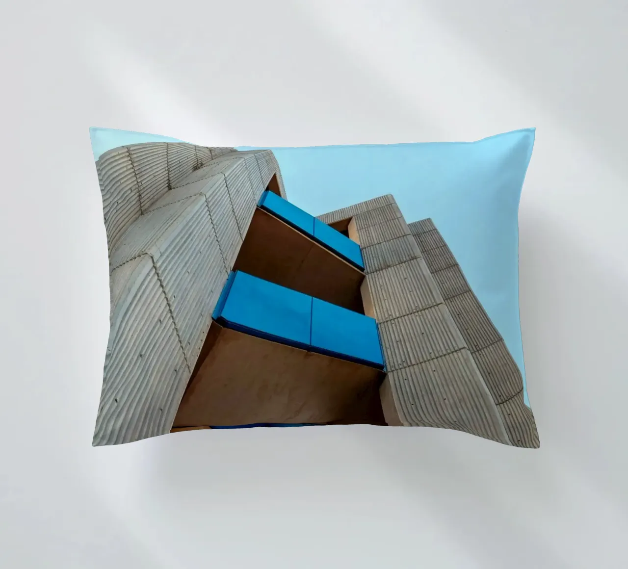 modern architecture building decorative cushion by Earthly Visions