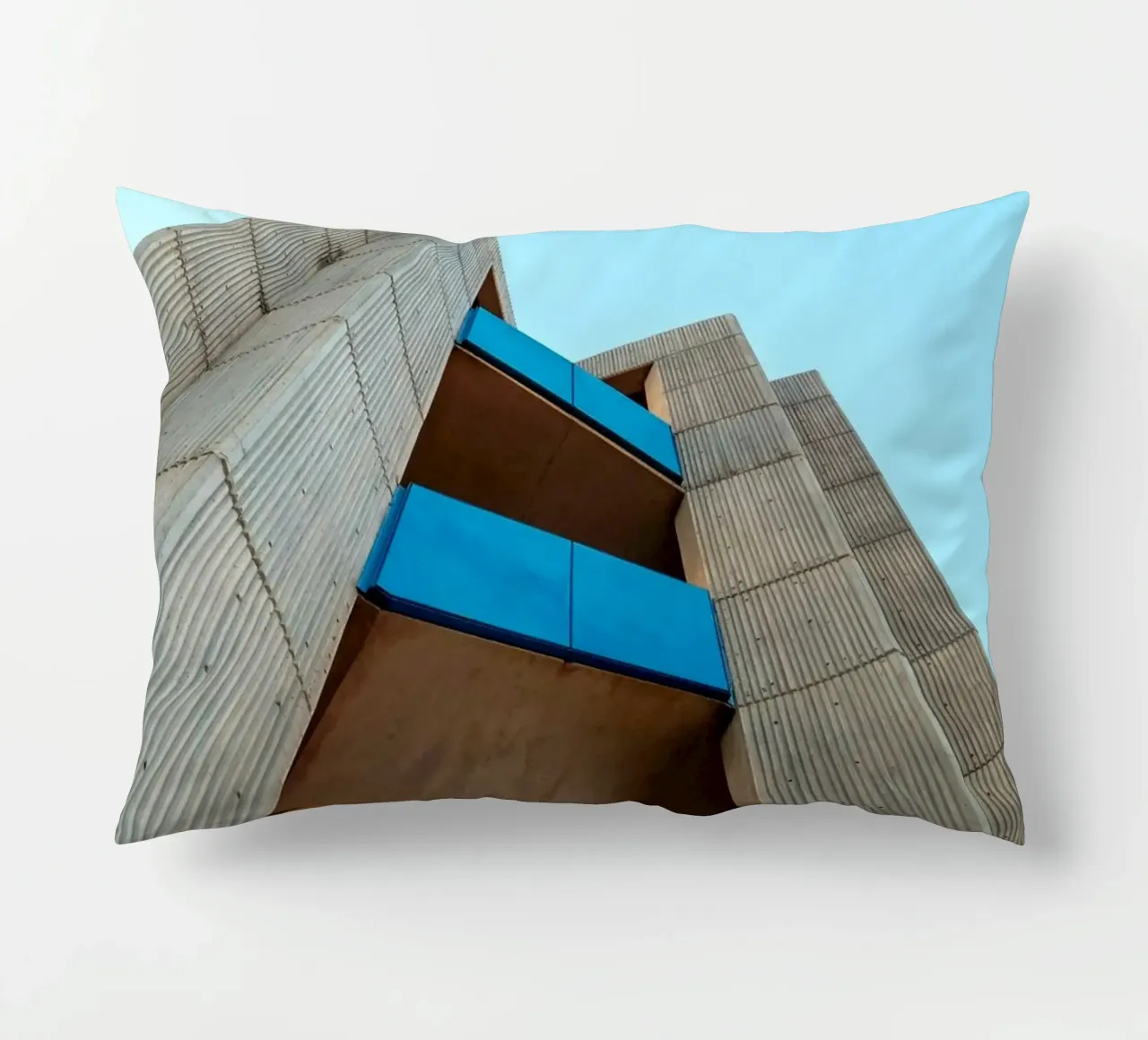 modern architecture building decorative cushion by Earthly Visions