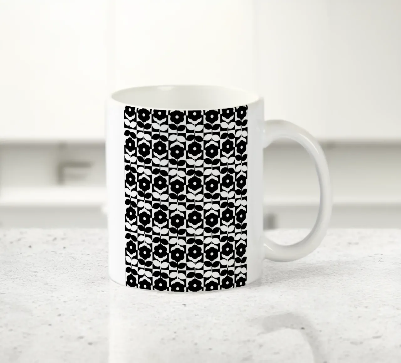 Repetitive pattern 49 ceramic mug by Little Dean