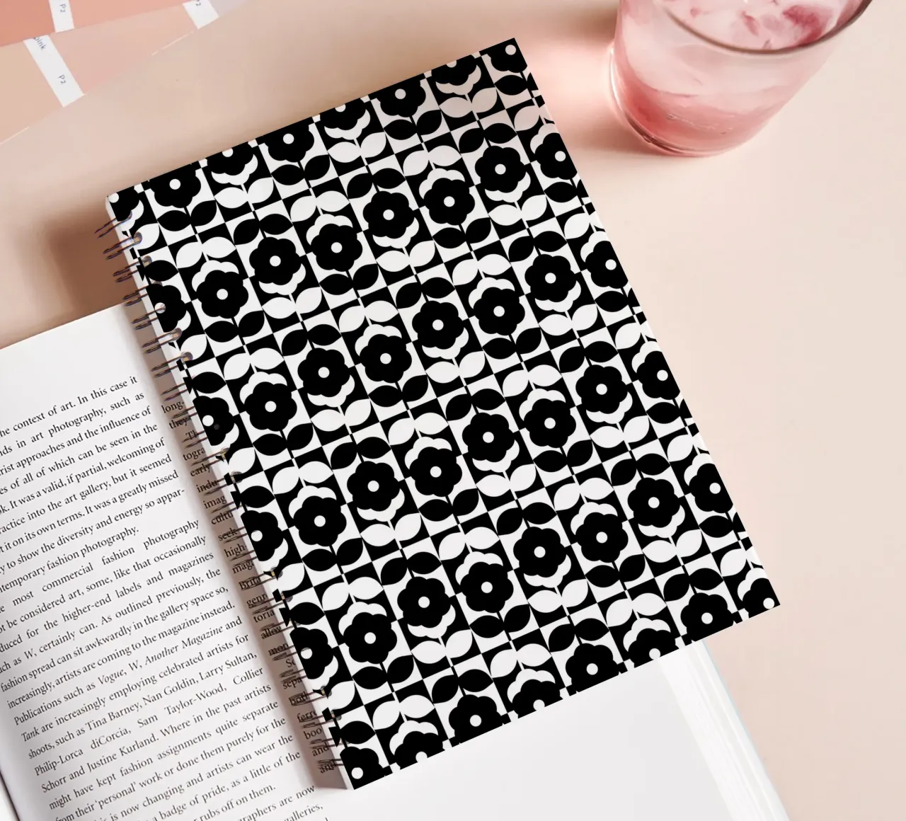 Repetitive pattern 49 spiral notebook by Little Dean