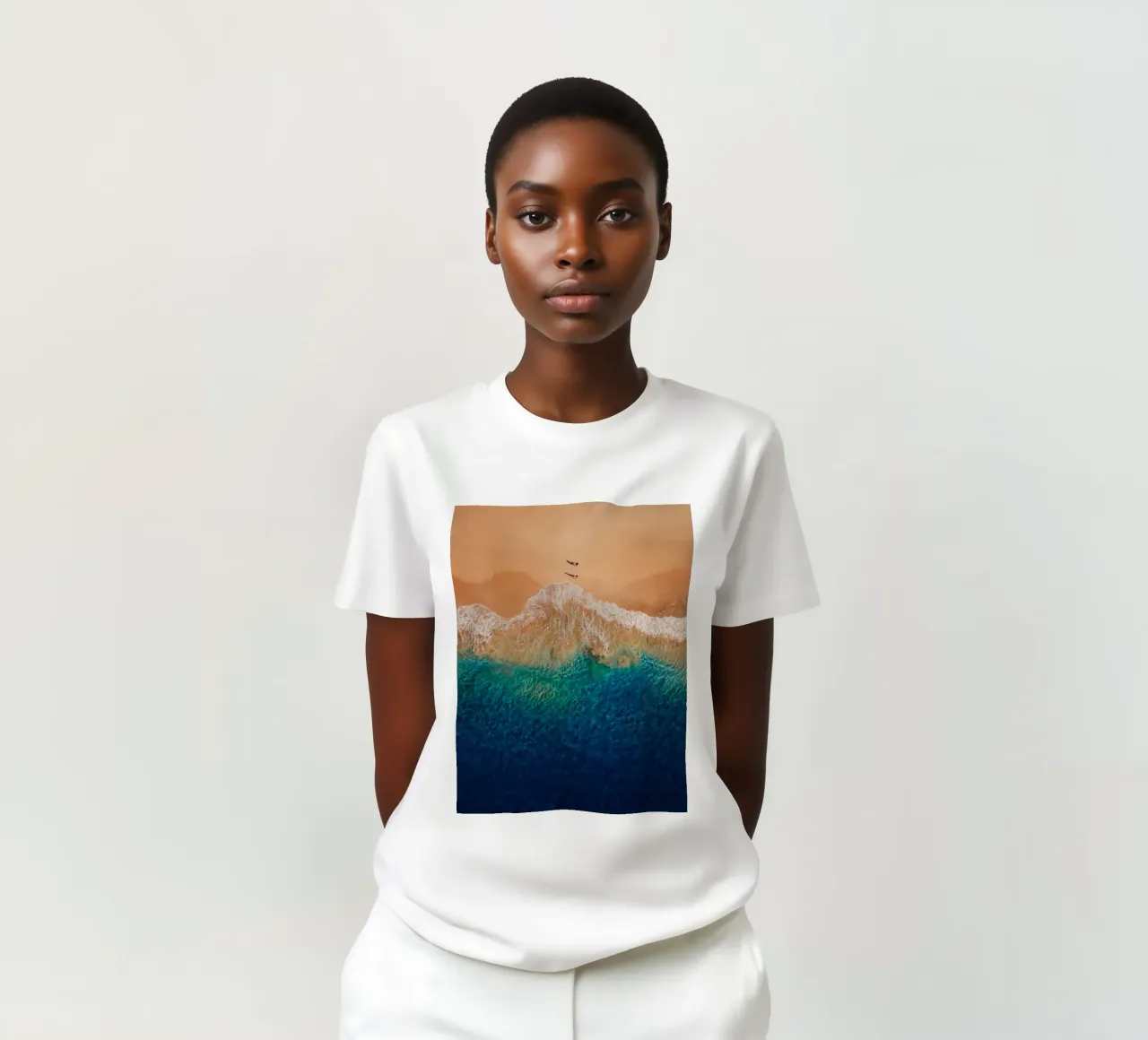 spiaggia oceano t-shirt da Earthly Visions