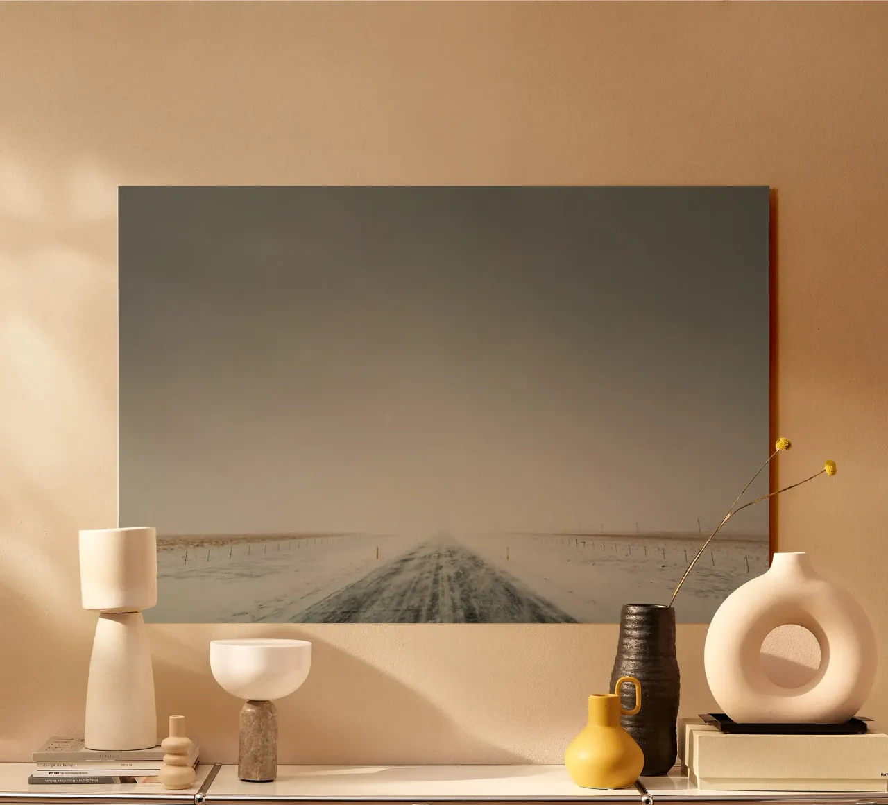 neve su strada plexiglass da Earthly Visions