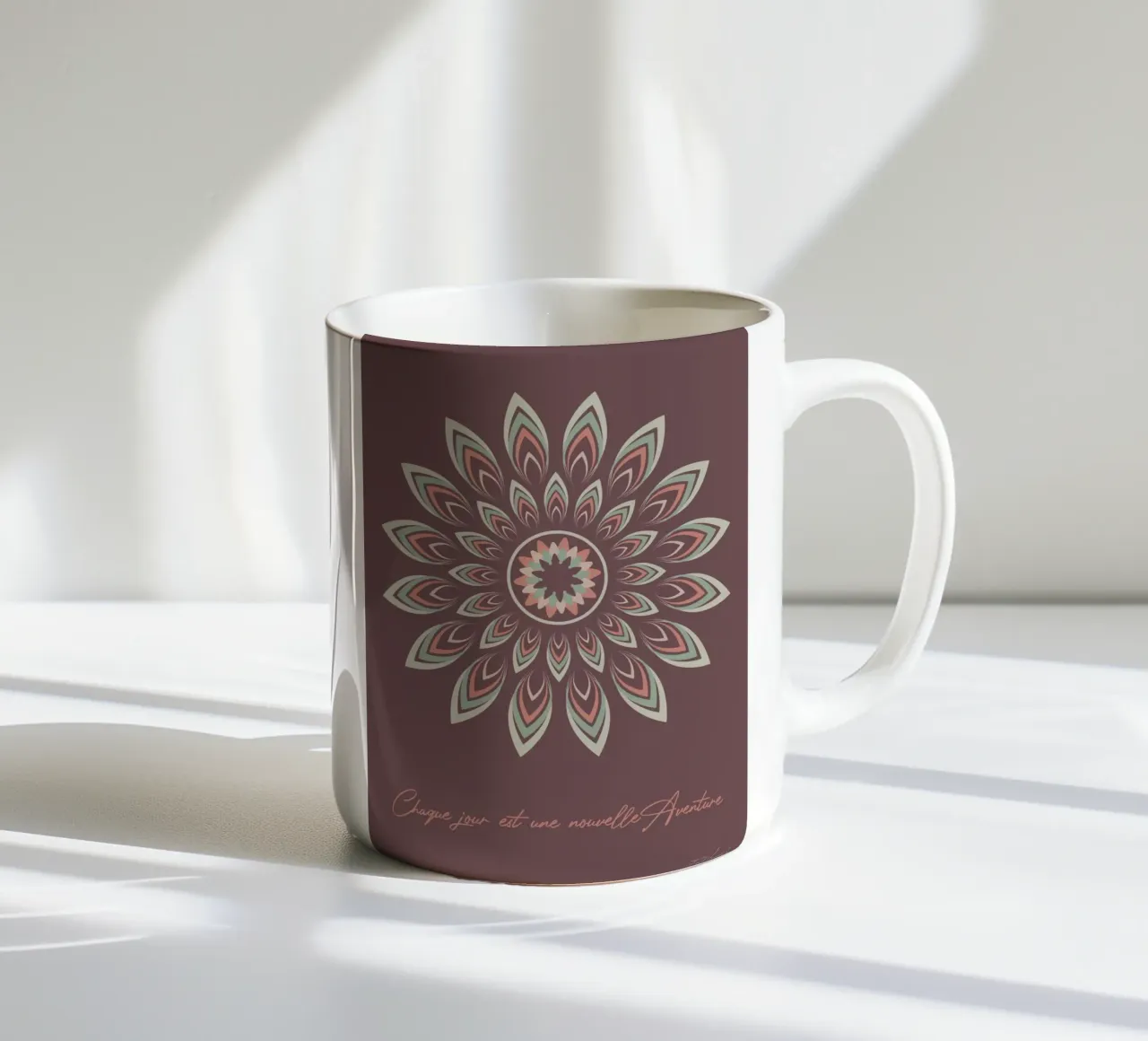 Mandala, chaque jour est une nouvelle aventure tazza in ceramica da Collection “Esprit Mandala"