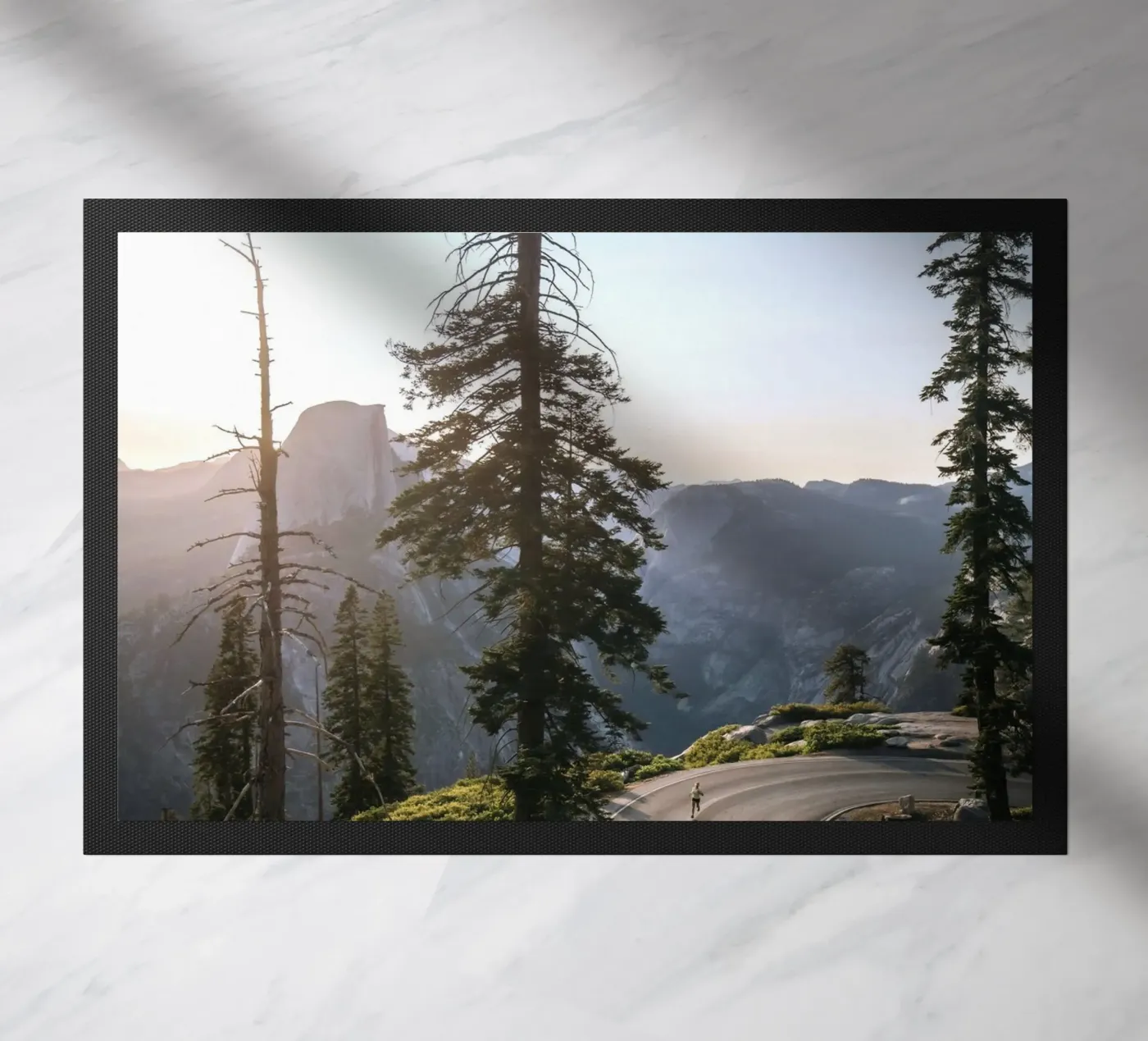 pine trees mountain Fußmatte von Earthly Visions