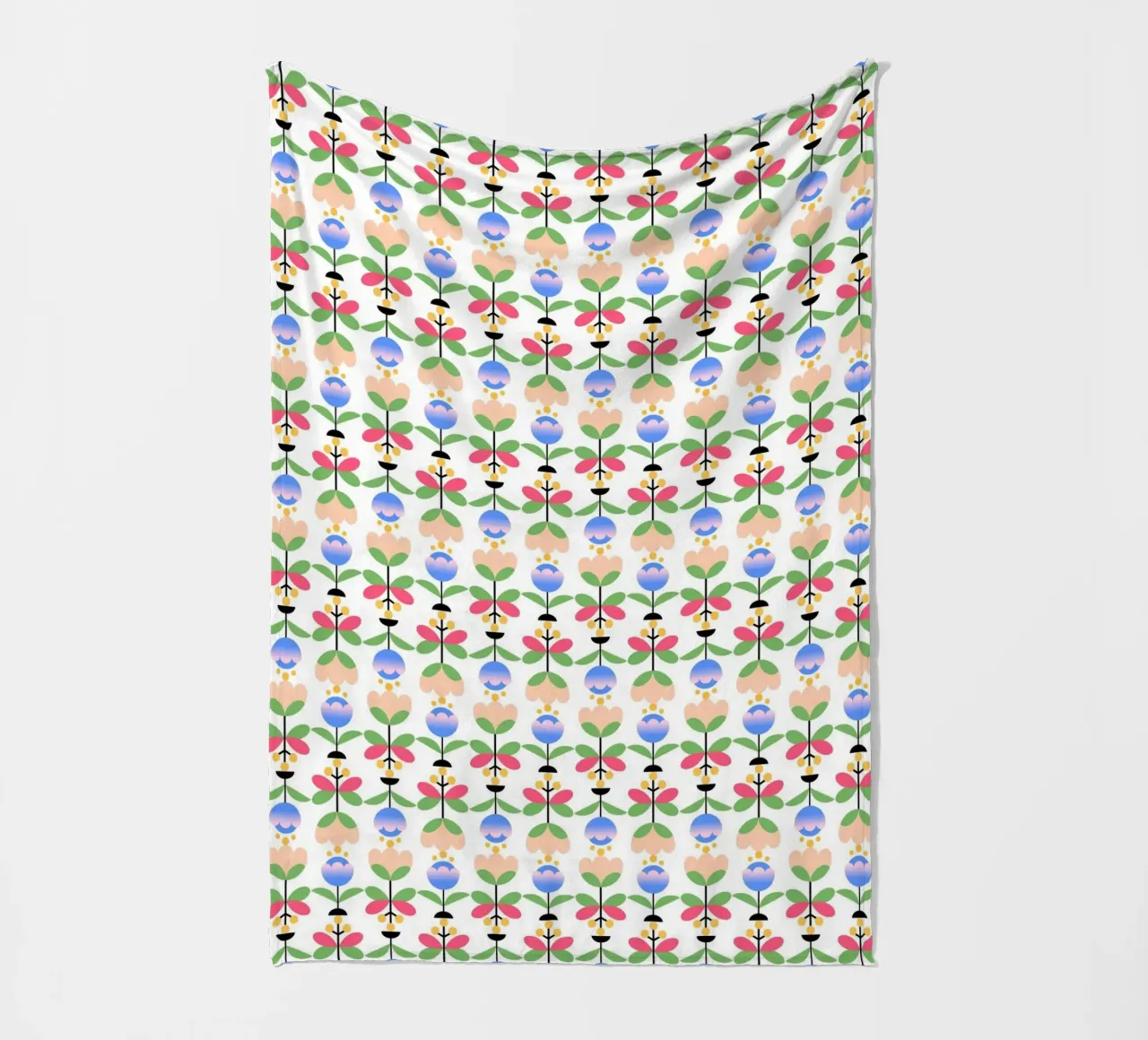 Repetitive pattern 50 fleece blanket by Little Dean