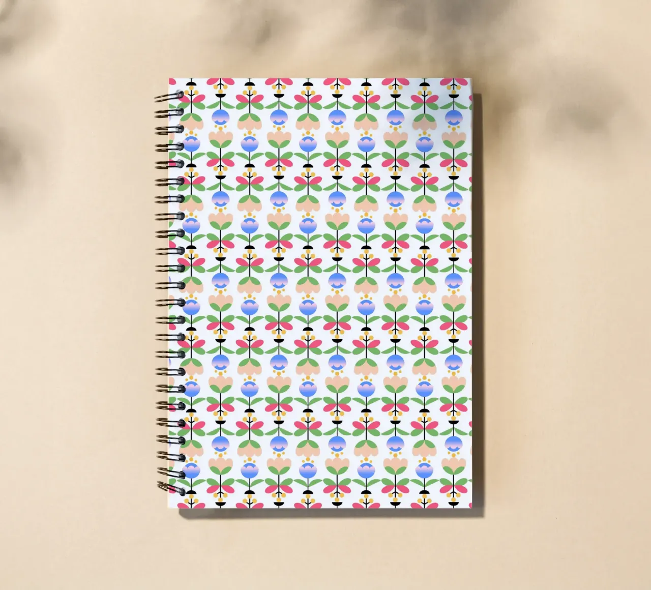 Repetitive pattern 50 spiral notebook by Little Dean