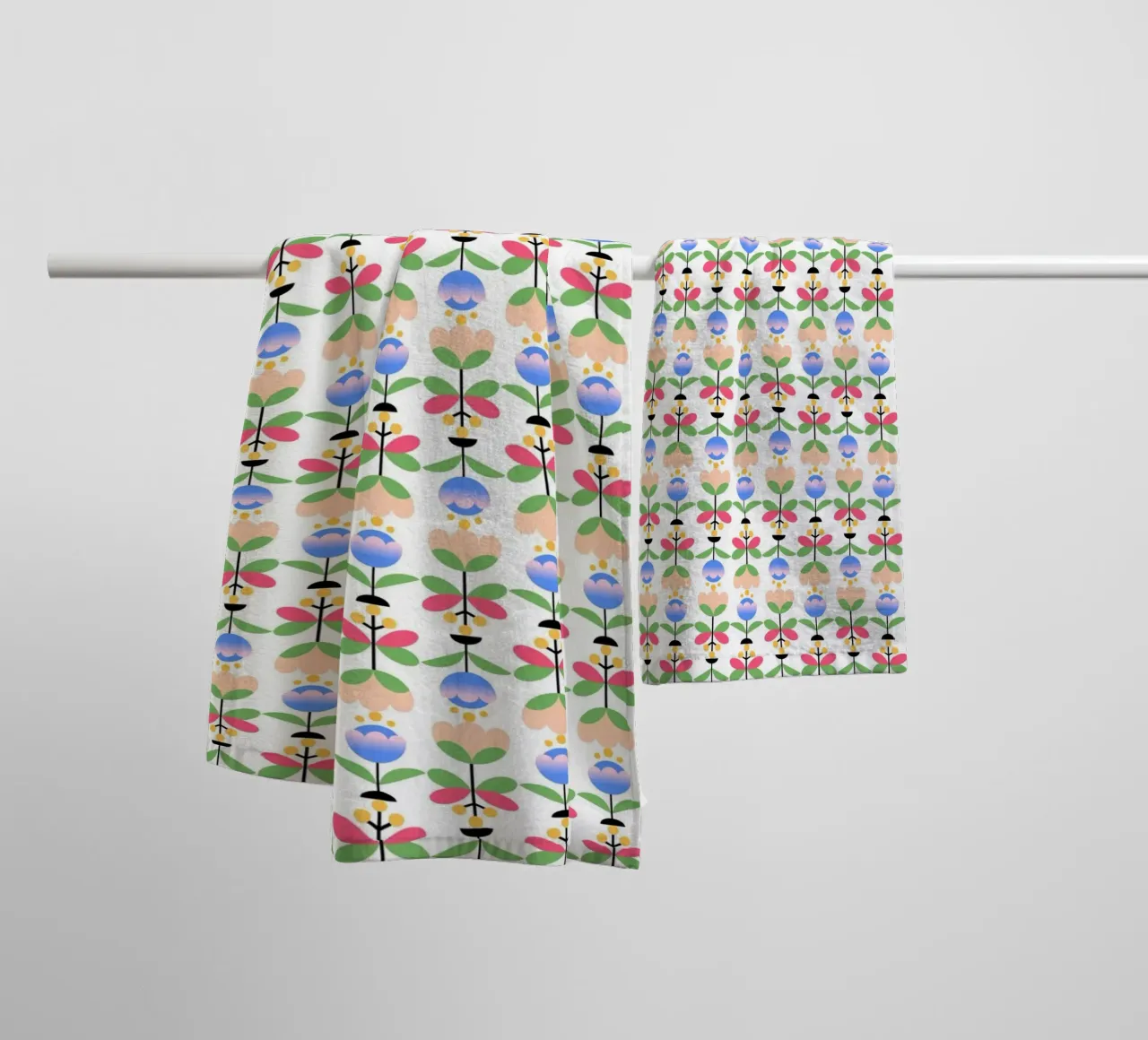 Repetitive pattern 50 towel by Little Dean