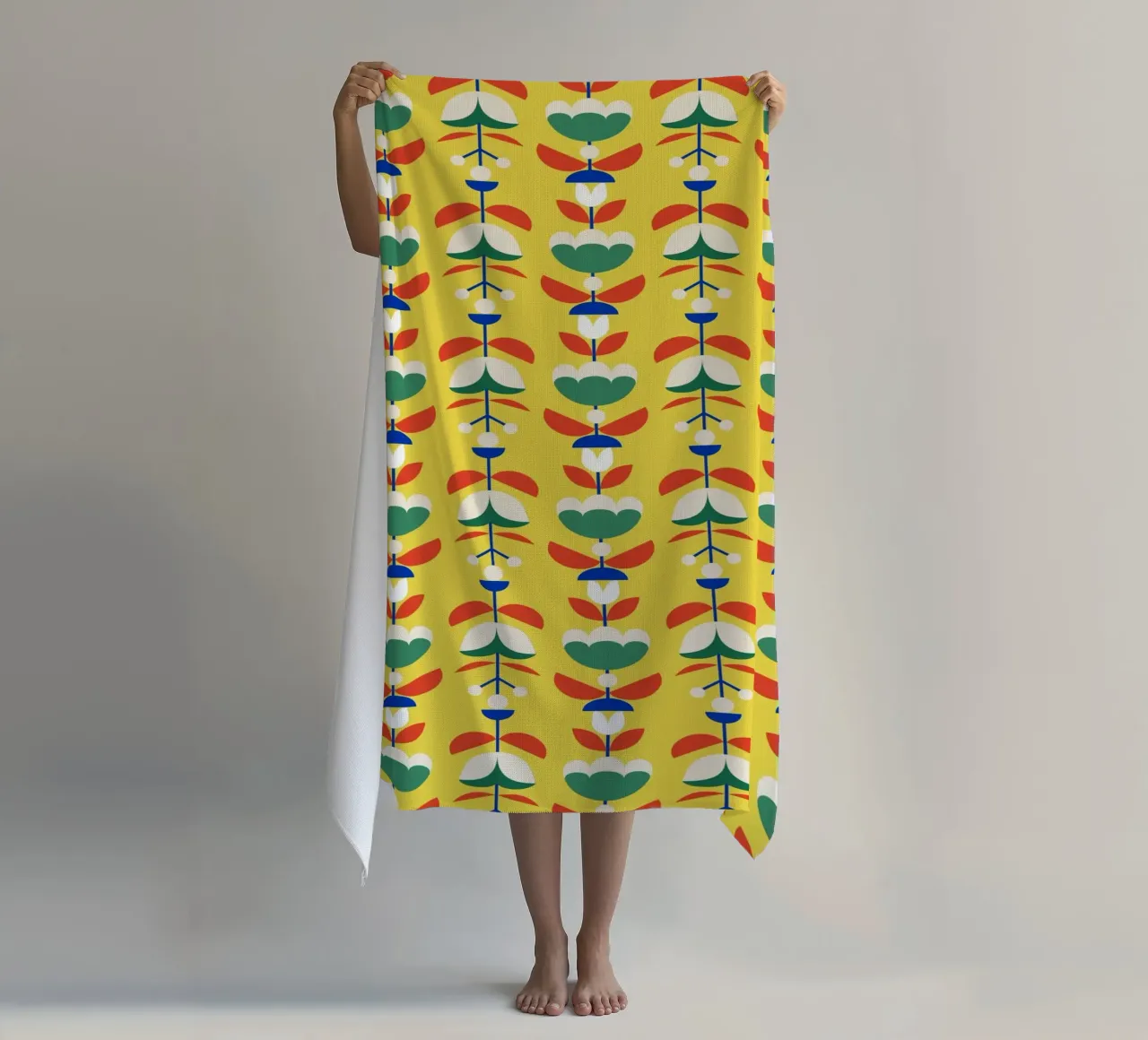 Repetitive pattern 52 beach towel by Little Dean