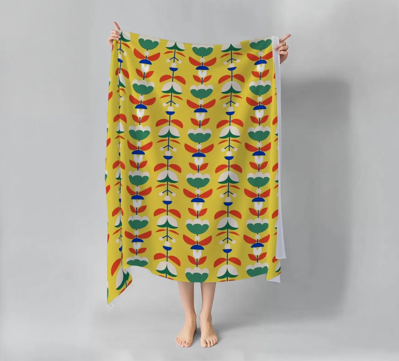 Repetitive pattern 52 beach towel by Little Dean