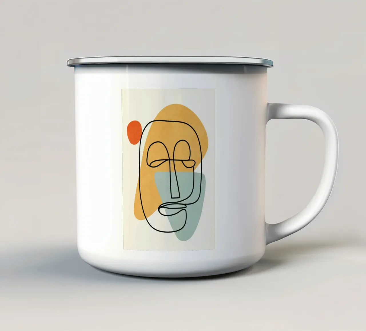 Abstract Faces 12 tazza in smalto da cityart