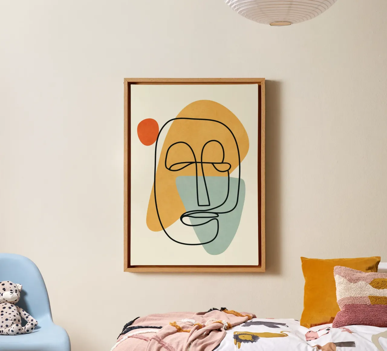 Abstract Faces 12 canvas met Baklijst van cityart