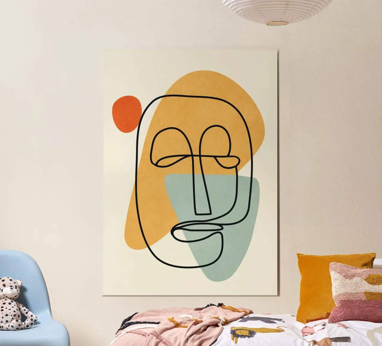 Abstract Faces 12 poster con telaio in plastica da cityart