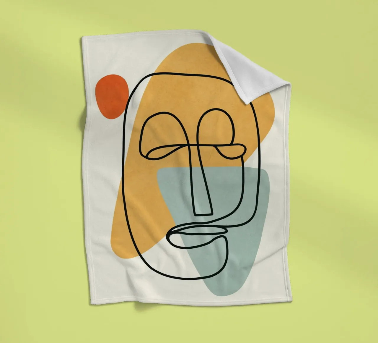 Abstract Faces 12 coperta in pile da cityart