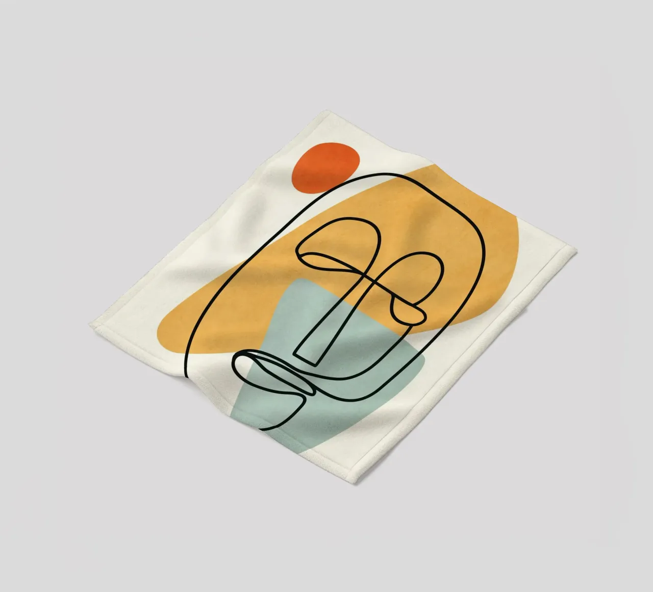 Abstract Faces 12 coperta in pile da cityart