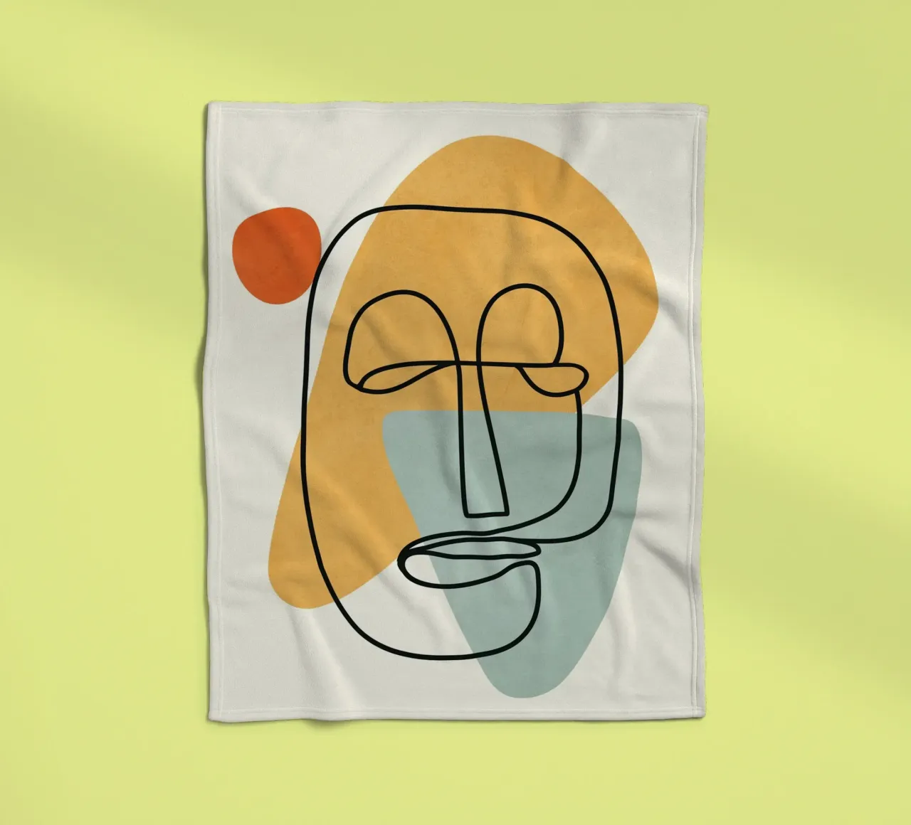 Abstract Faces 12 coperta in pile da cityart