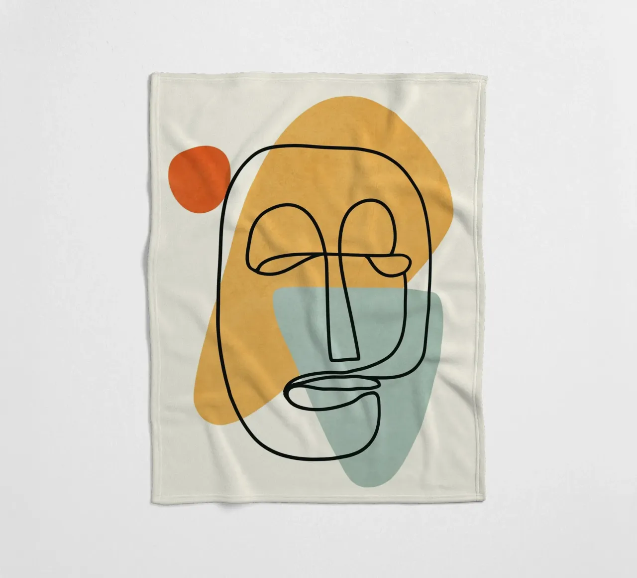 Abstract Faces 12 coperta in pile da cityart