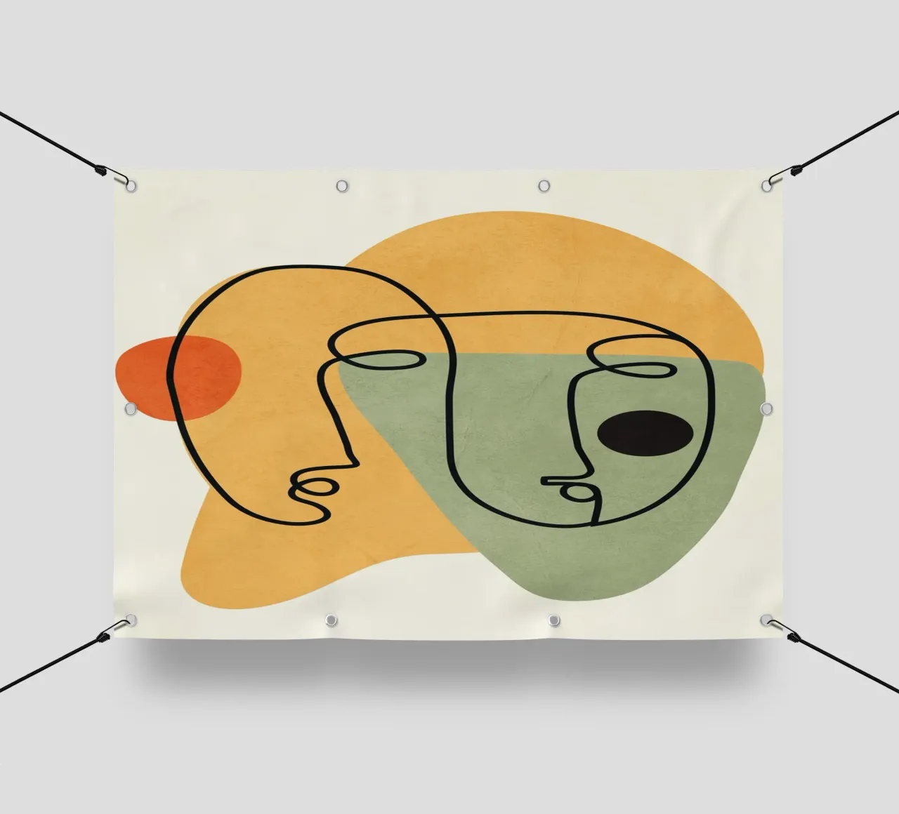 Abstract Faces 13 telo in pvc da cityart