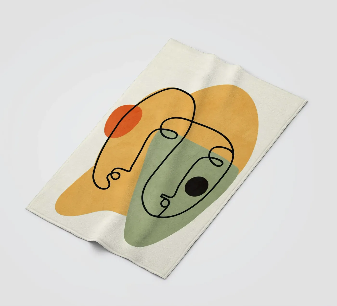 Abstract Faces 13 coperta in pile da cityart