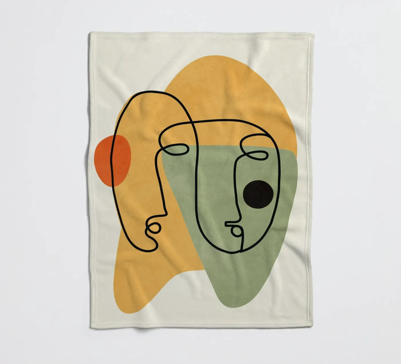 Abstract Faces 13 coperta in pile da cityart