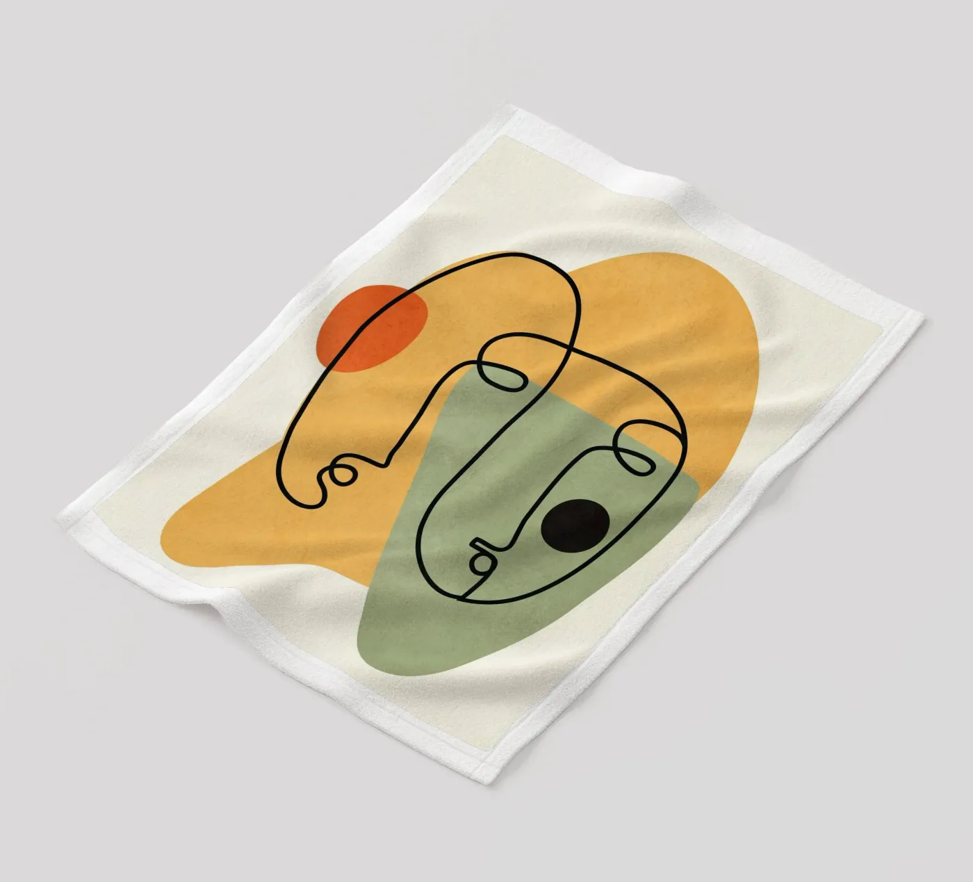 Abstract Faces 13 coperta in pile da cityart