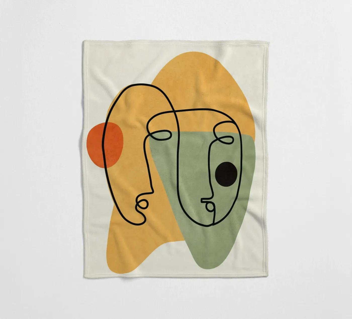 Abstract Faces 13 coperta in pile da cityart