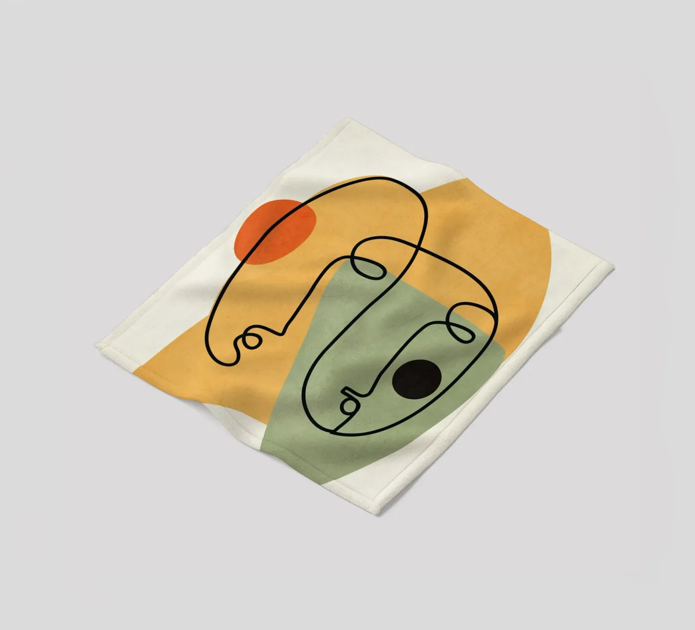 Abstract Faces 13 coperta in pile da cityart