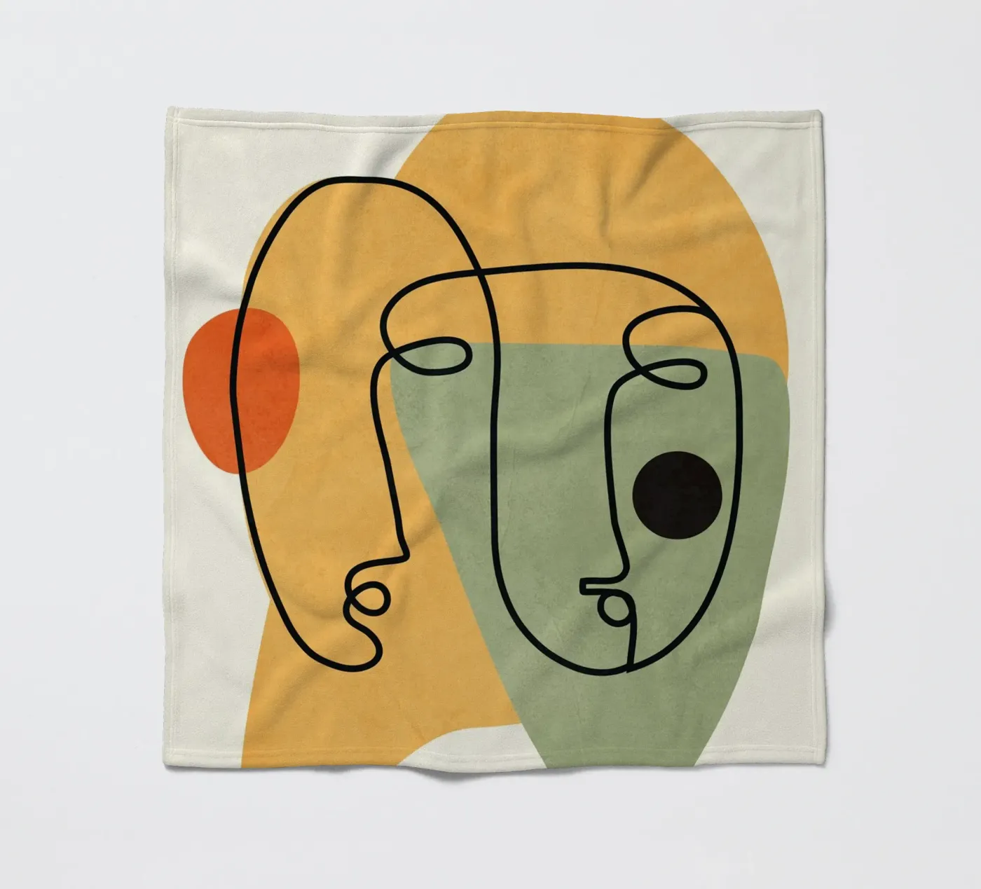 Abstract Faces 13 coperta in pile da cityart