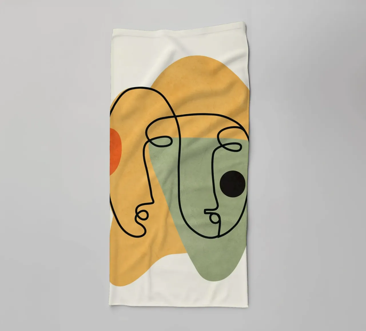 Abstract Faces 13 badhanddoek van cityart