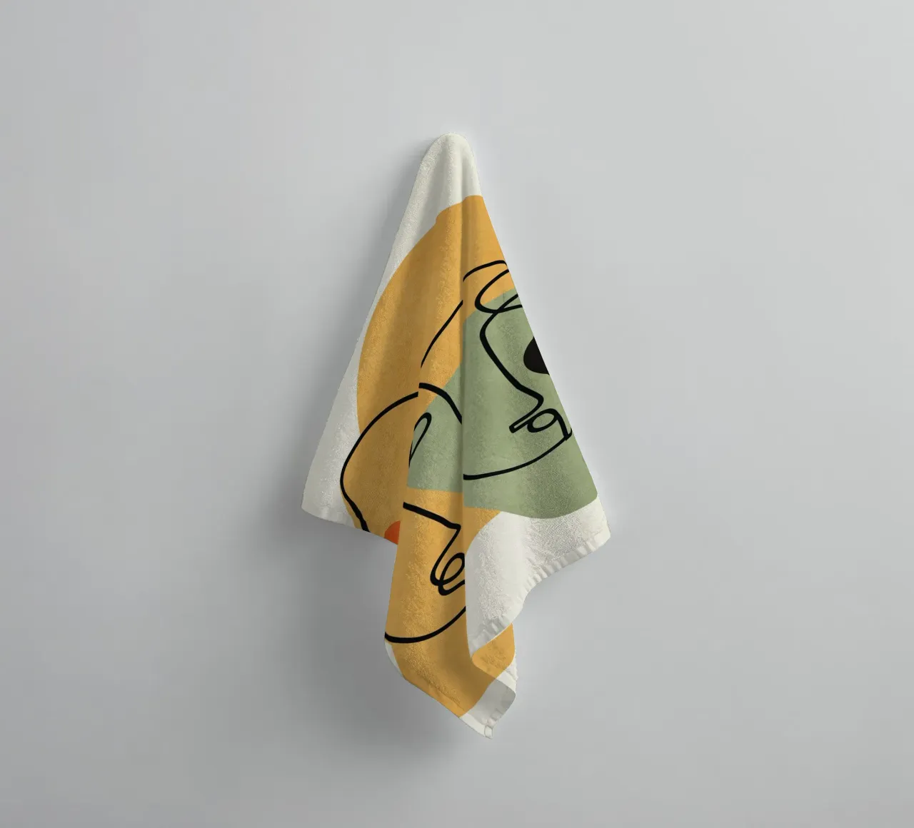 Abstract Faces 13 badhanddoek van cityart