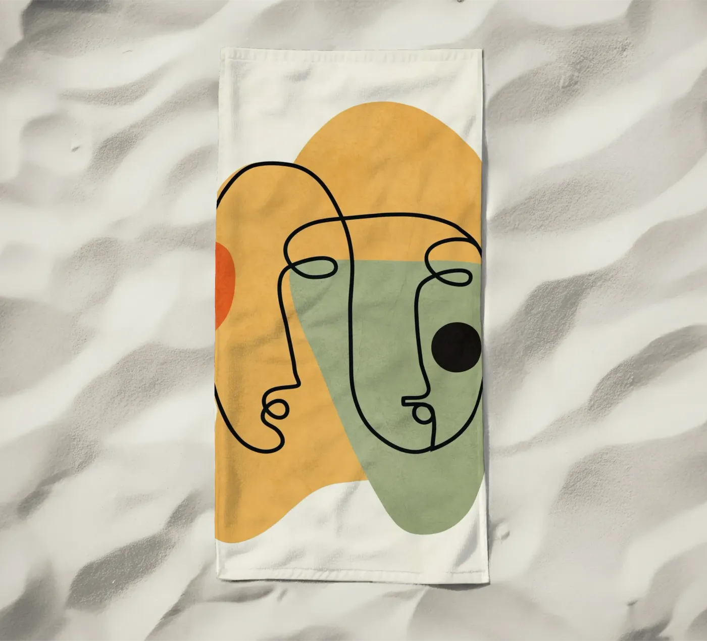 Abstract Faces 13 Strandtuch von cityart