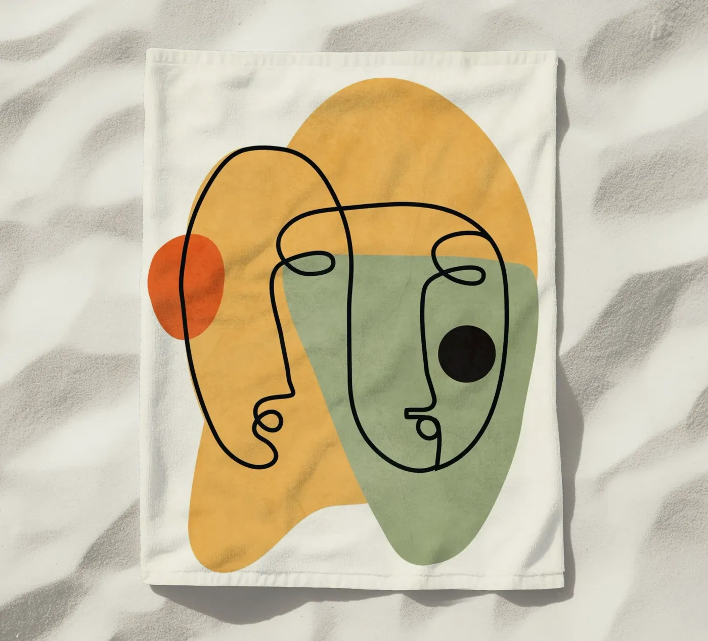 Abstract Faces 13 Strandtuch von cityart