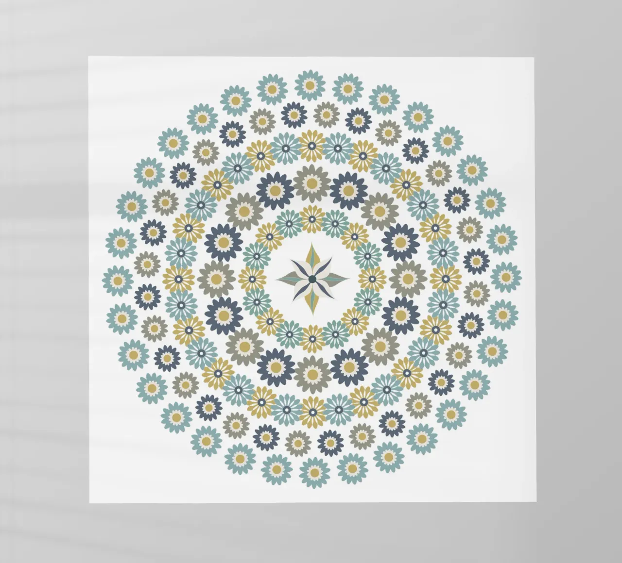 Mandala, fleurs bleus et marrons pellicola backlit da Collection “Esprit Mandala"