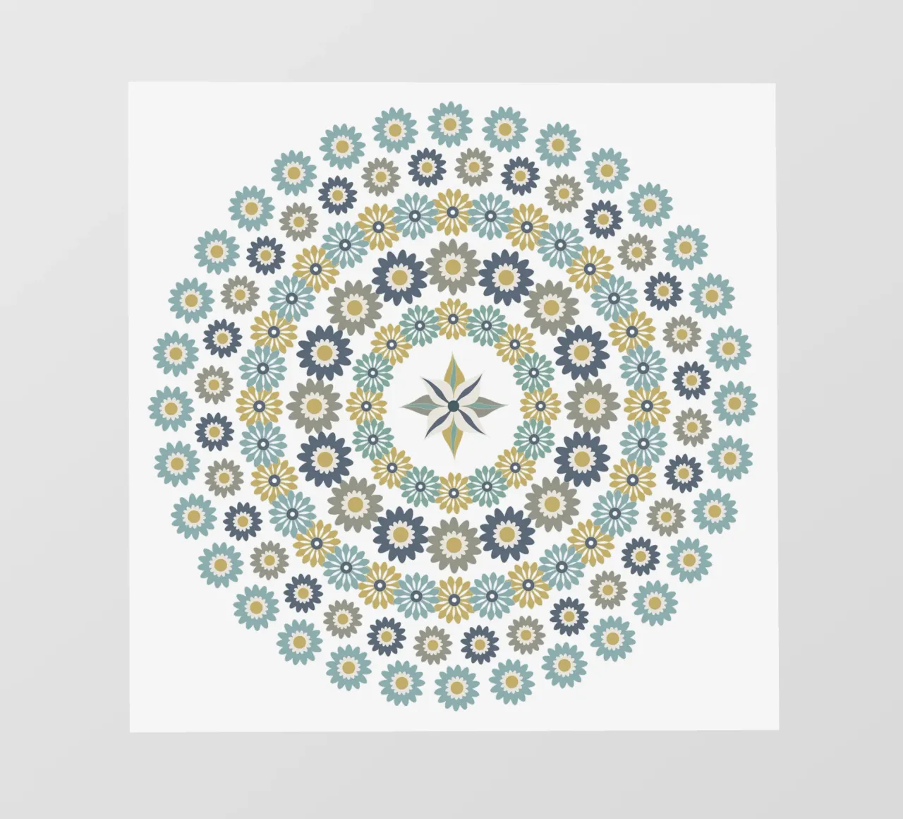Mandala, fleurs bleus et marrons pellicola backlit da Collection “Esprit Mandala"