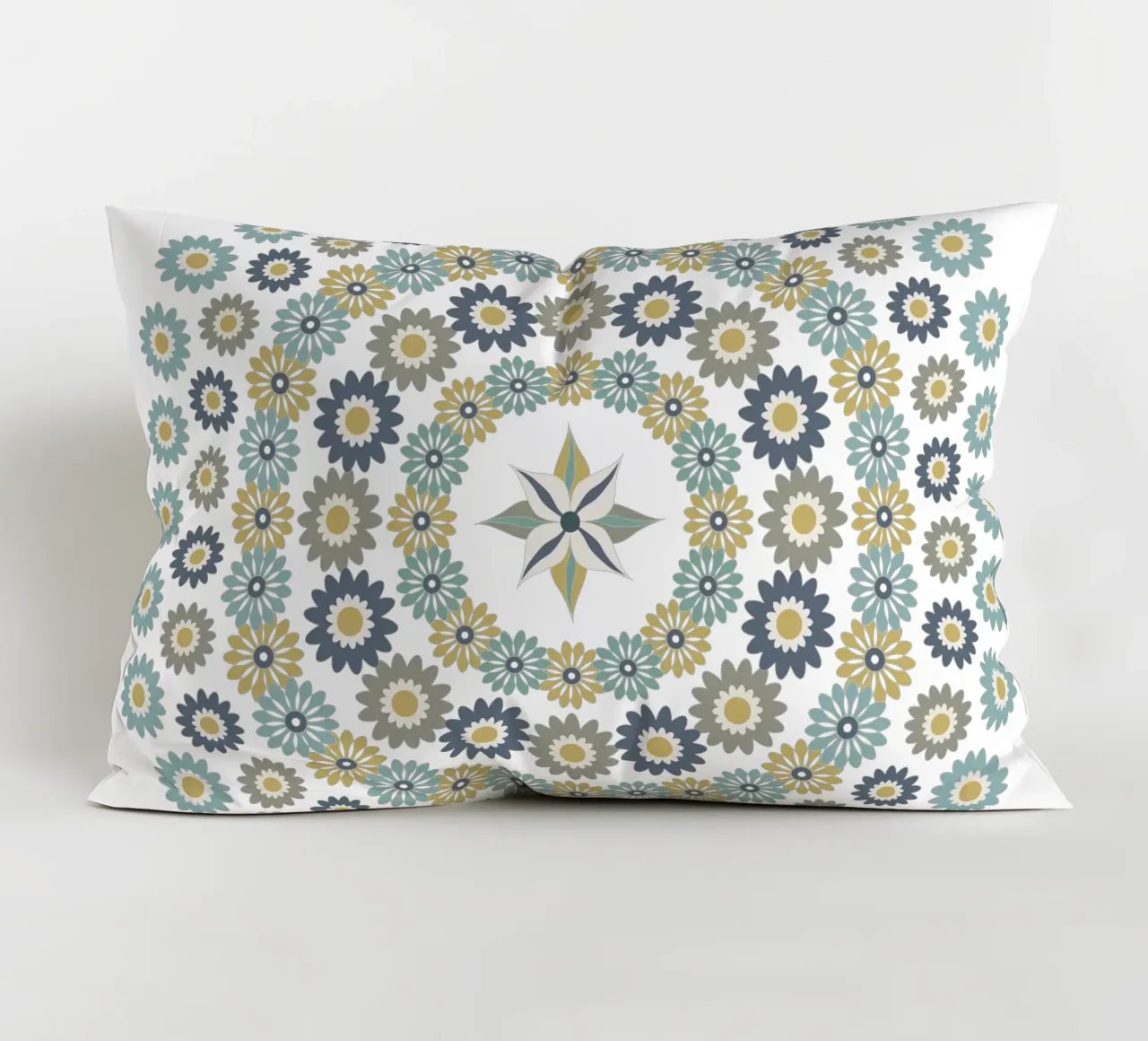 Mandala, fleurs bleus et marrons cuscino da Collection “Esprit Mandala"