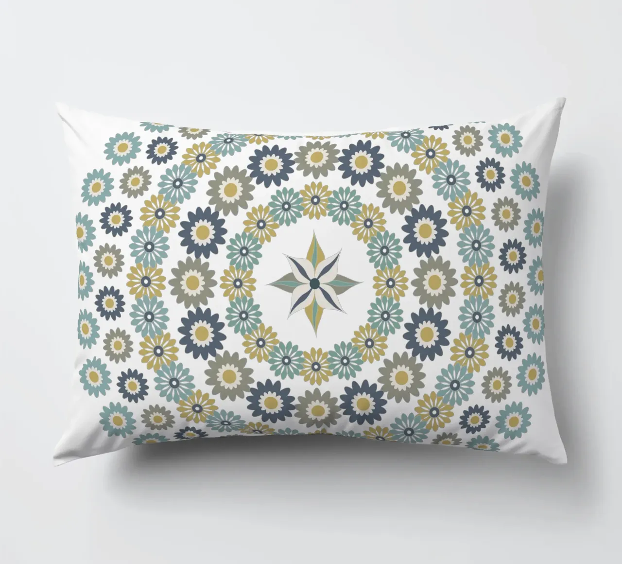 Mandala, fleurs bleus et marrons cuscino da Collection “Esprit Mandala"