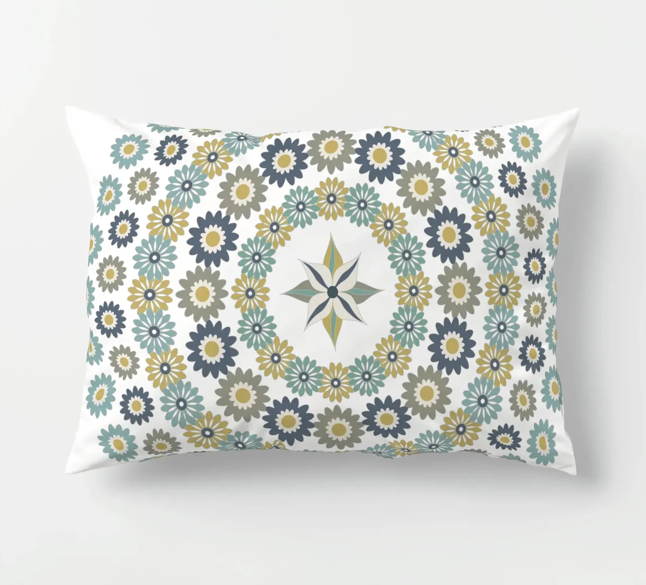 Mandala, fleurs bleus et marrons cuscino da Collection “Esprit Mandala"