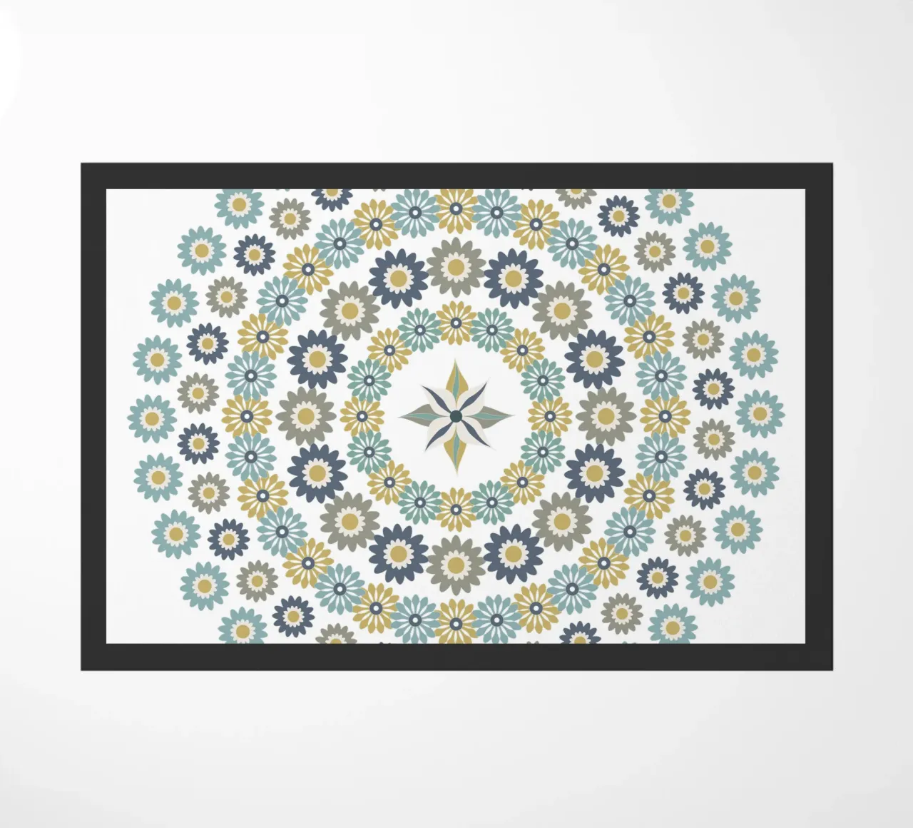 Mandala, fleurs bleus et marrons zerbino da Collection “Esprit Mandala"
