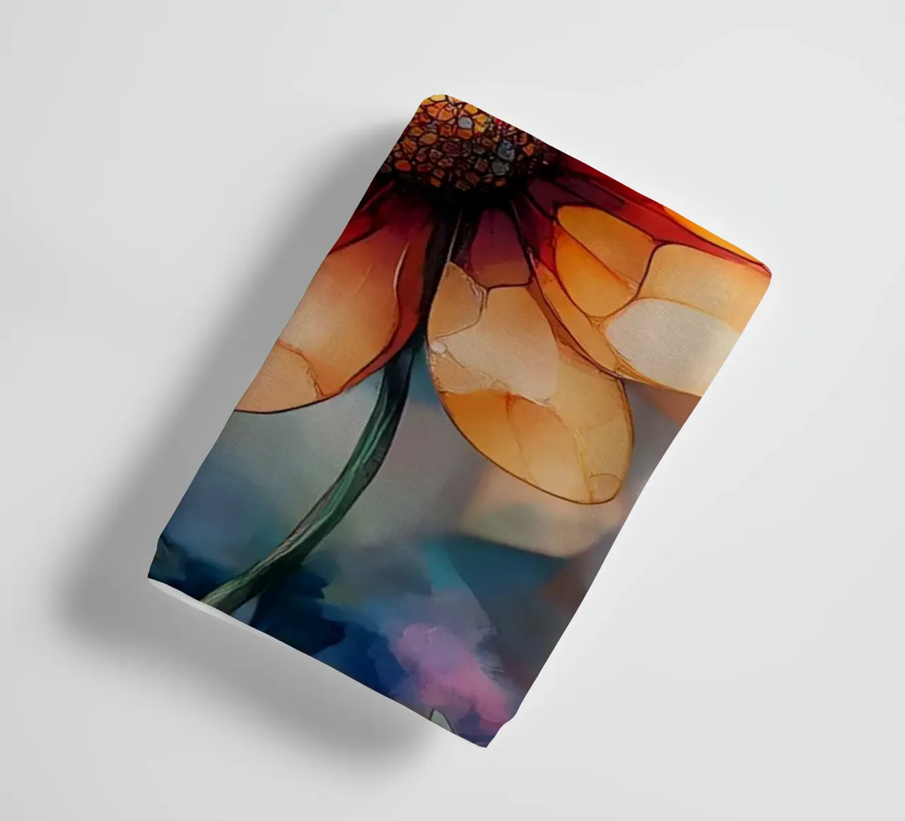 Vetro colorato con fiori asciugamano da bagno da Théïa's Fantasia World